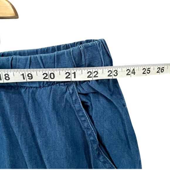 Woman Within Pants Womens 30W Blue Cargo Drawstring Elastic Waist Pockets Cotton - Picture 5 of 13